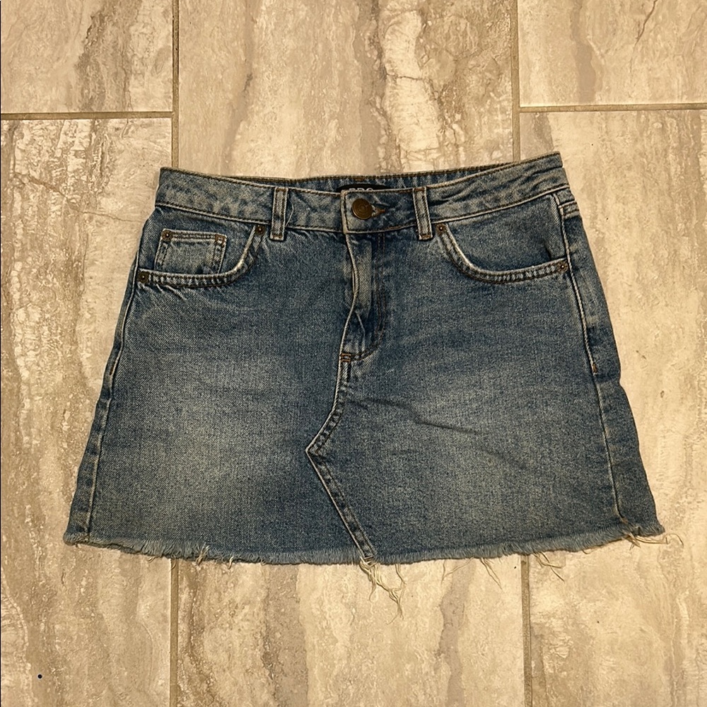 BDG Blue A-Line Mini Skirt Casual